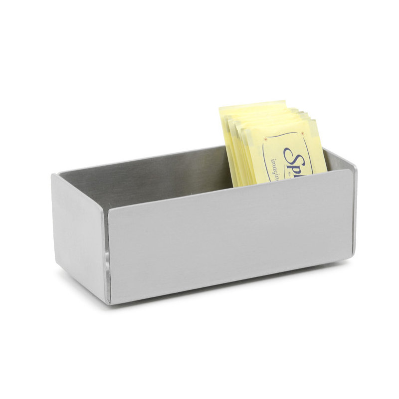 Plateau à sachets de sucre, Argent brossé