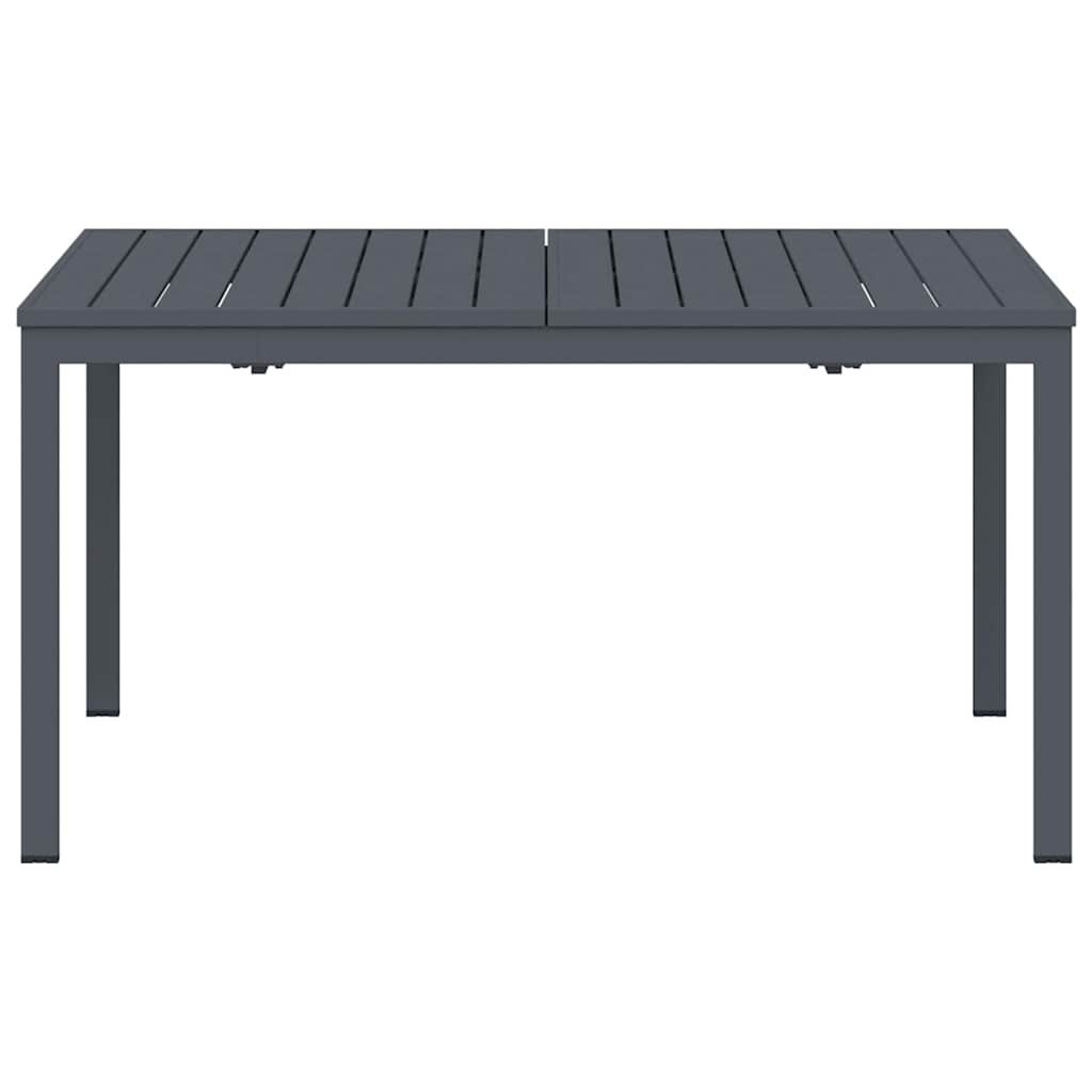 vidaXL Outdoor Dinner Table Folding Anthracite Steel Extension Furniture