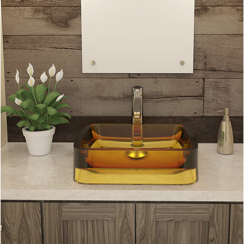 Lavabo de salle de bain vasque rectangulaire en plastique Lacee Incandescense, Profondeur