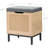 Storage Chest With Foam Pad Seating Cushion, Natural Rattan 16In Storage Bench Organizer