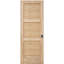 Porte intérieure pré-montée en cèdre blanc noueux à 3 panneaux avec ensemble de poignées et trousse d'installation Evelin-71626380-71626368-71626381