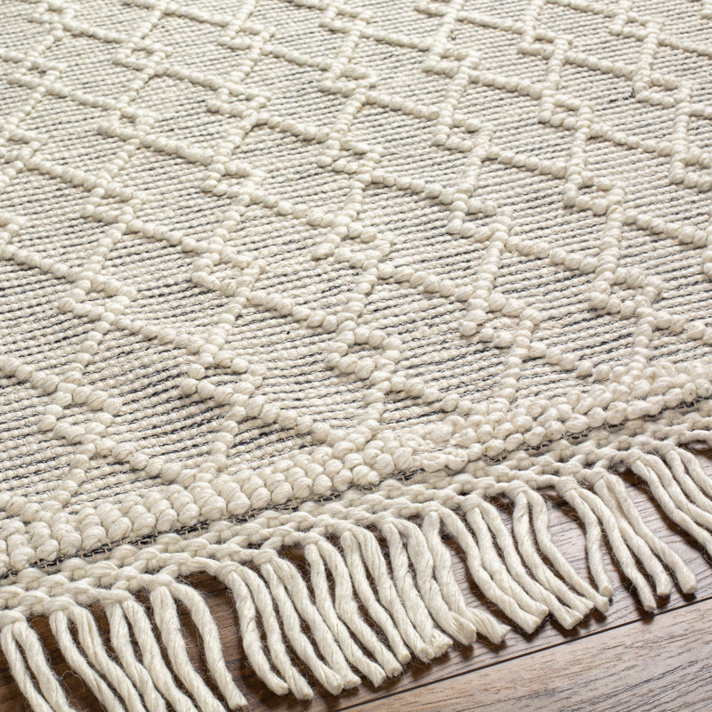 Barbaresi Handwoven Area Rug in Grey, Rectangle 5' x 8'
