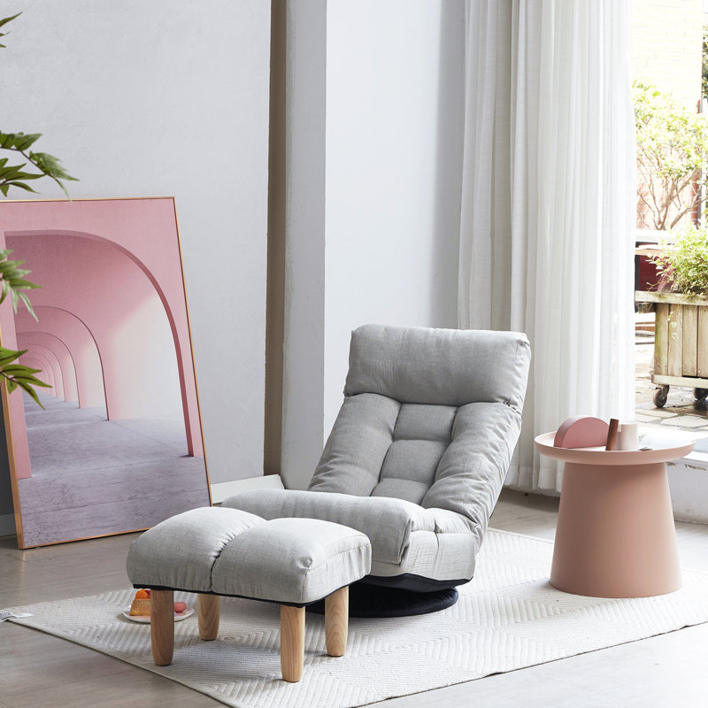 Fauteuil inclinable avec rembourrage réglable en lin, offrant 3 sections de dossier et 14 têtes pour plus de confort