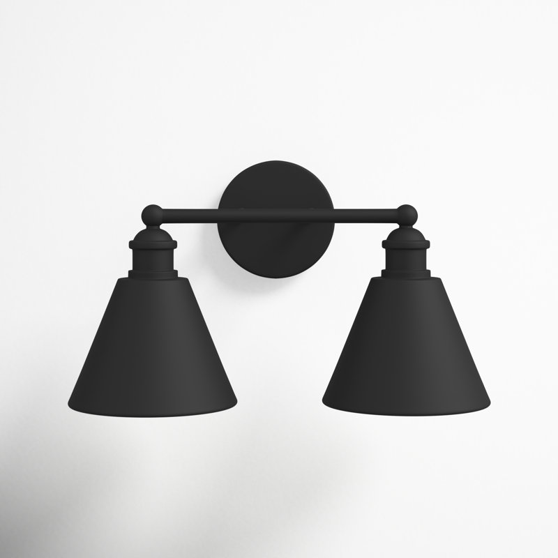 Kera 2 Light Dimmable Vanity Light, Matte Black