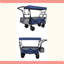 Avec poignée-poussoir, chariot pliable de 480 lb avec auvent, chariot de chariot avec roues tout-terrain de 7 po, chariot pliable léger, grande capacité de camping-125454864
