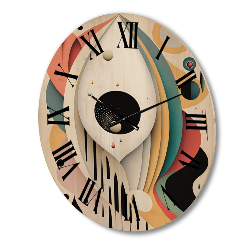 Horloge murale en bois surdimensionnée moderne, Grand