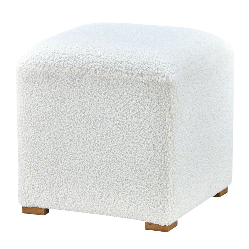 Byron Upholstered Accent Ottoman, Teddy