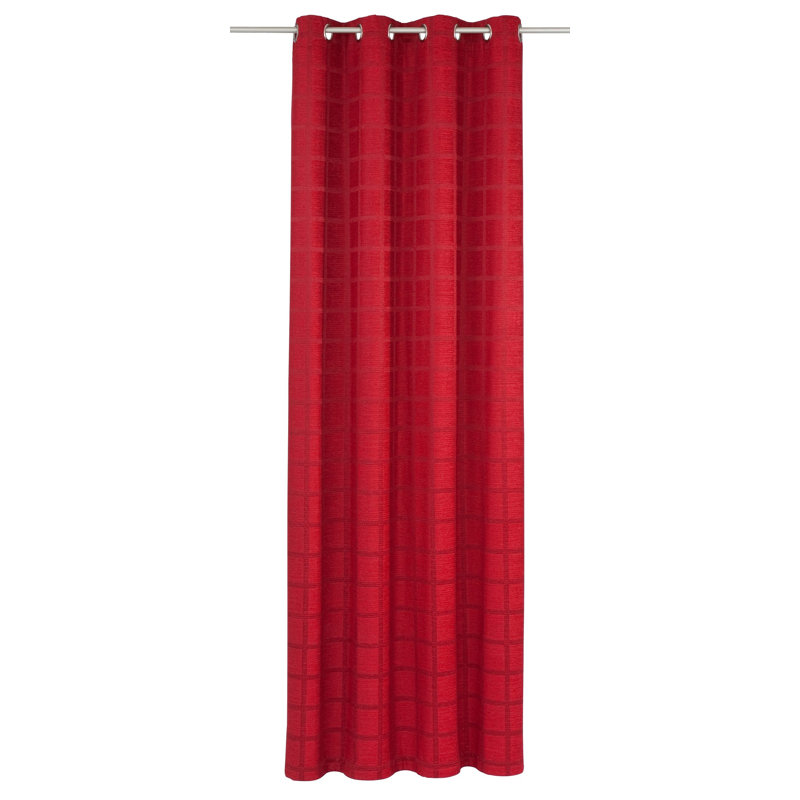 Shire Room Darkening Curtain Single Panel, 270 W x 245 D cm, Red
