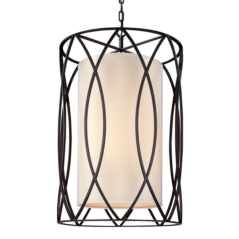 Sausalito 4 - Light Lantern Pendant, 35" H x 22" W x 22" D, Silver Gold