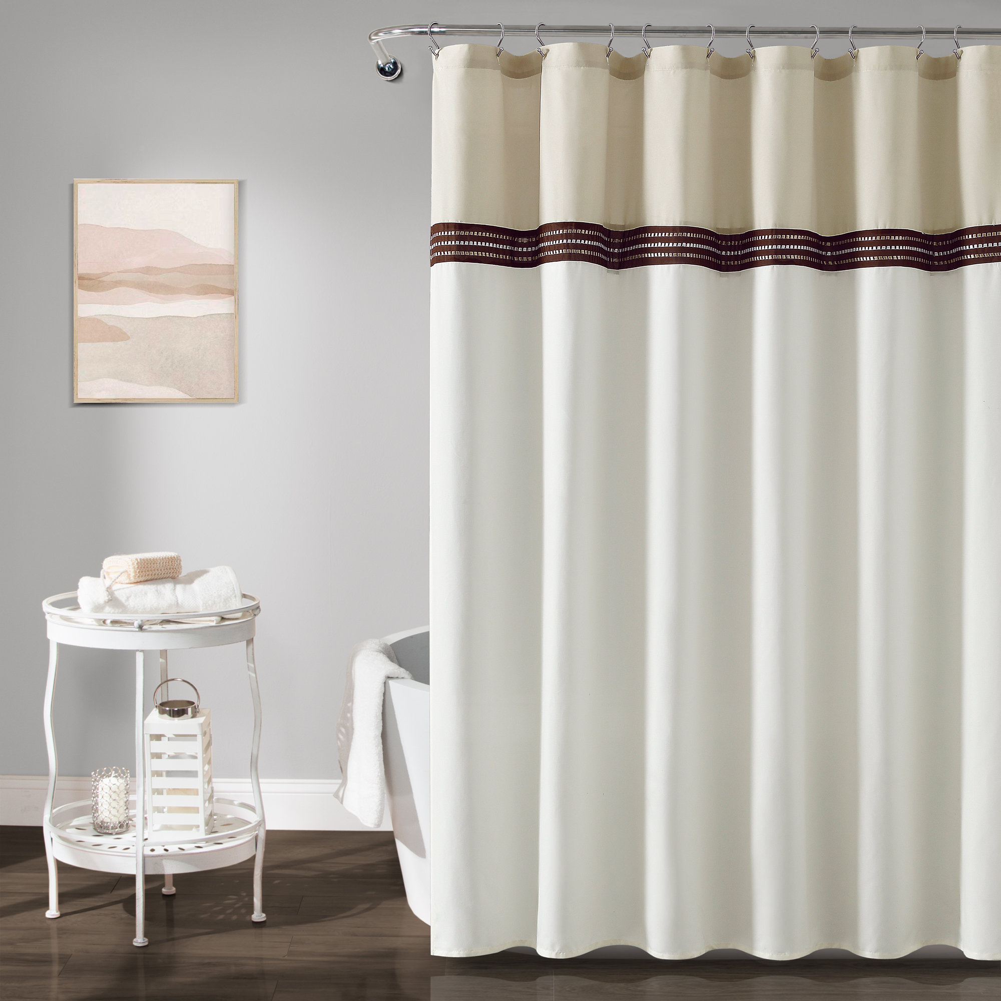 Lush Decor Terra Solid Color Single Shower Curtain And Reviews Wayfair