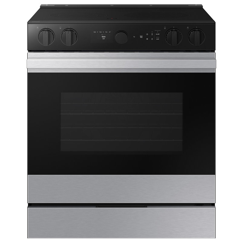 Samsung Bespoke Smart Slide-In Electric Range 6.3 cu. ft. with Smart Oven Camera, Stainless Steel