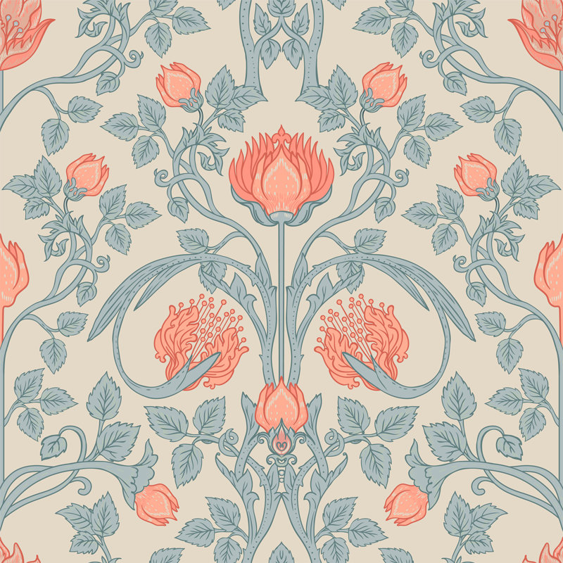 Papier peint adhésif William Morris Vintage Ullin, L 75 po x l 24 po