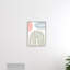 Abstrait arc-en-ciel et soleil rose à pois par Elizabeth Medley - impression-62162601-62162602