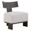Fauteuil d'appoint en noyer foncé Izick