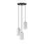Luminaire suspendu en verre blanc 3 lumières