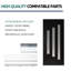 Transitional Black Fibreglass Entry Door with Vertical Frosted Glass, Pre-finished White Door Frame-139030398