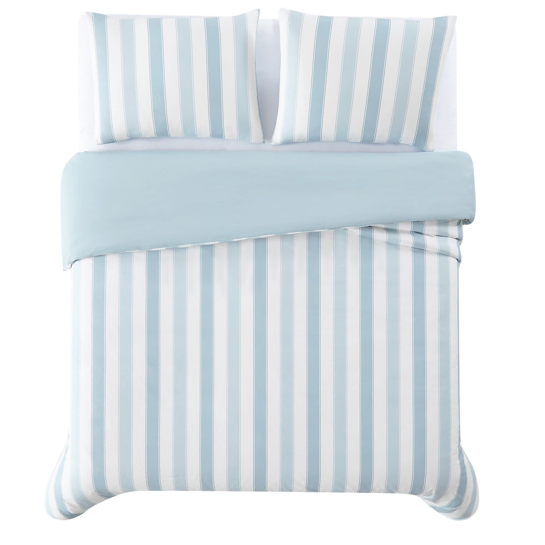 Aiden Polyester Standard Striped Duvet Cover Set Truly Soft