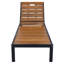 Méridiennes d'extérieur Fauteuil inclinable d'extérieur avec dossier réglable pour patio, bord de piscine ou plage, noir + naturel-1476515510