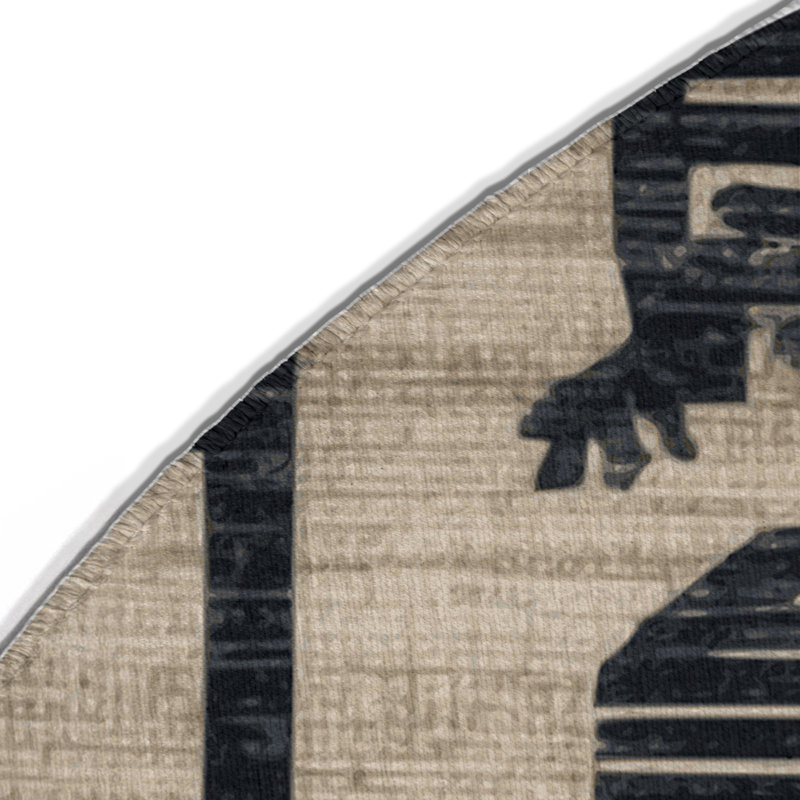 Tapis intérieur et extérieur ArtDeco, Rond 5 pi