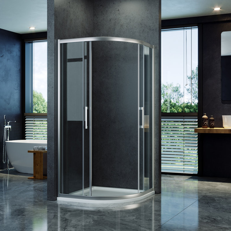 Whitted Quadrant Shower Enclosure with Tray, 1900mm H x 900mm W x 900mm D