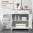 Bathroom Floor Cabinet, Freestanding Linen Cabinet, Storage Cabinet With 2 Drawers, Double Doors, Adjustable Shelf, White