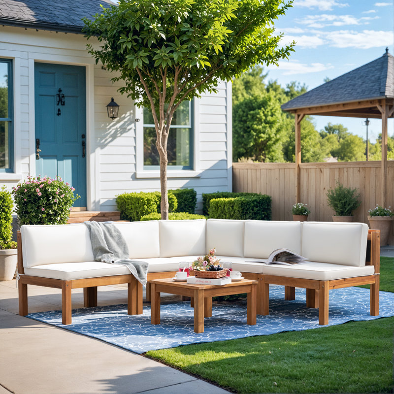 5-7 Piece Outdoor Seating Group with Cushions, 5, No