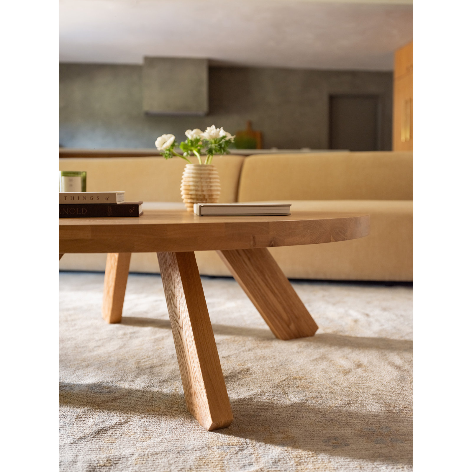 Roberto Solid Wood Single Coffee Table, Brown