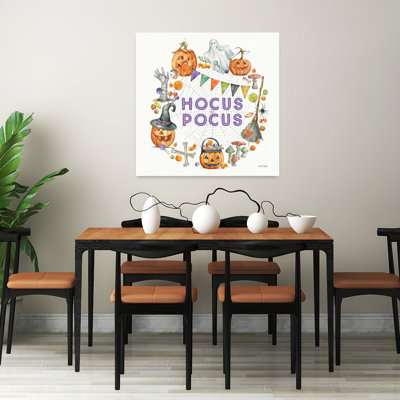 Contemporary Spellbound Ii With Black Broom Stick Art
