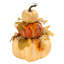 Ensemble de 2 décorations de citrouille d'Halloween empilées à 3 niveaux, décor de porche d'automne en mousse avec feuilles d'érable, décorations d'automne assorties, décorations d'automne pour l'extérieur