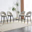Tabourets de bar pivotants modernes en similicuir avec repose-pieds et dossier découpés dorés (ensemble de 4)-1607245630-1607245629