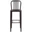 Commercial Grade Metal Indoor-Outdoor Stool with Vertical Slat Back-1056393361-1056393366