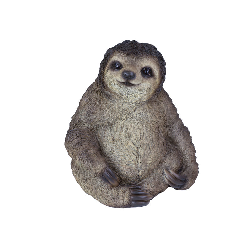 Brown Sloth Decorative Figurine for Home & Office Décor, Handcrafted Resin Statue, Realistic Design, Collectible Animal Accent, Weather-Resistant Indoor/Outdoor Decor