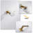 4-Piece Modern Square Stainless Steel Bathroom Hardware Set With Towel Bar, Rack, Holder, And Toilet Paper Holder (16-Inch)-109616671