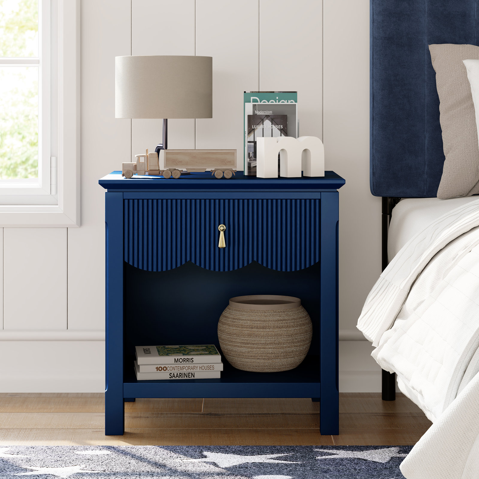 Sofia Nightstand, Navy Blue