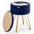 Round Pleated Velvet Ottoman with Storage-1534620954-1534620950