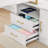 L-Shaped Writing Corner Desk, Computer Desk with Drawer and Cabinet-1592260134