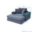 Chaise longue sans os de 133 cm (52,4 po) - Canapé-lit modulable 3 en 1 surdimensionné, confortable et moelleux comme un nuage, idéal pour la lecture, le salon et la chambre à coucher - Canapé-lit en velours côtelé gris-830291664-830291670