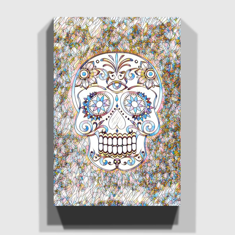 Sugar Skull Tattoo 5 - Wrapped Canvas, 60cm H x 40cm W