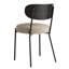 2 chaises de salle à manger - avec dossier en placage de frêne, pieds en métal, revêtement brun, cuisine ergonomique (2) et brun, ergonomique, capacité maximale de 250 lb