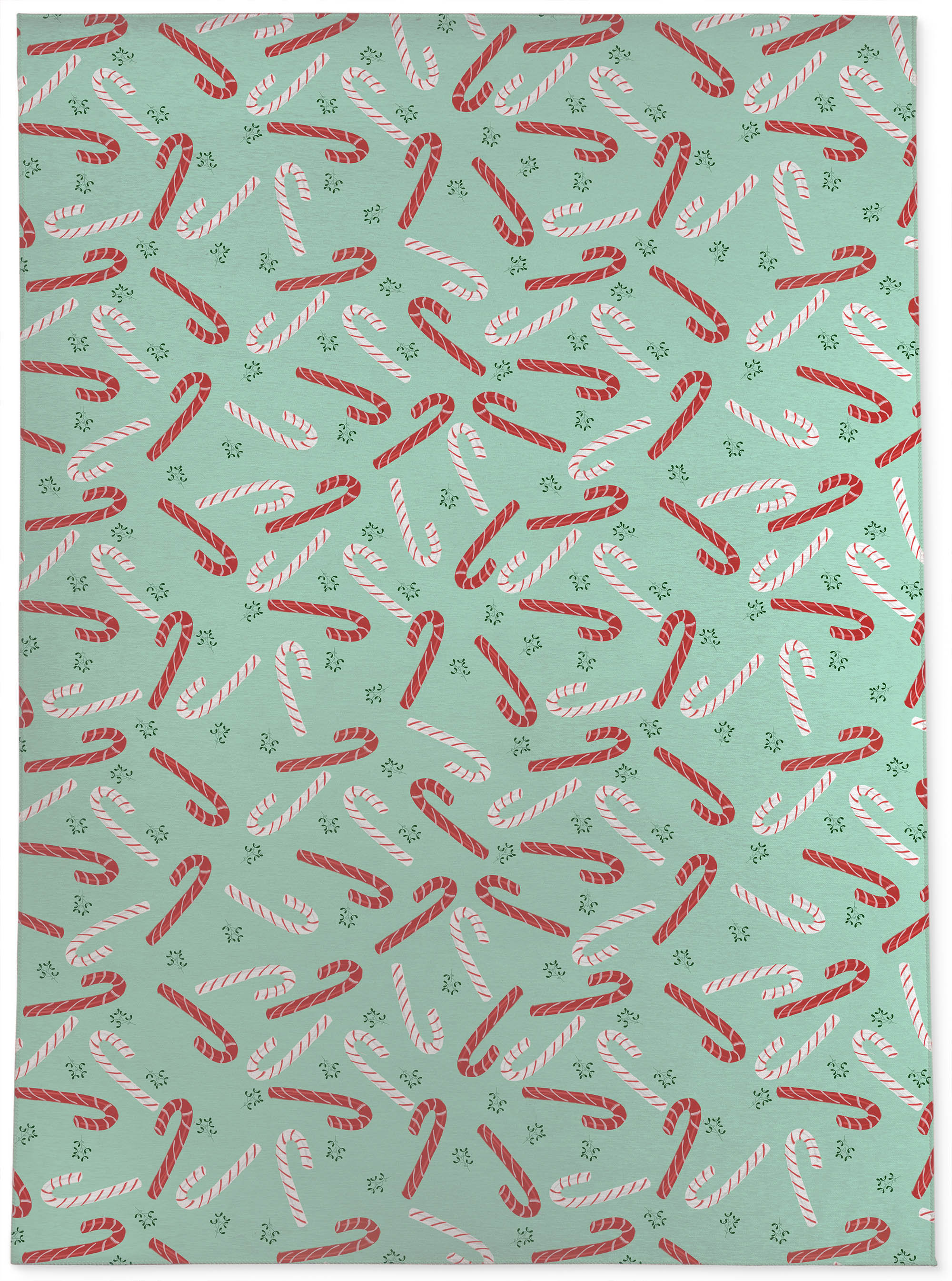 Kavka CANDY CANE KISSES MINT Water Resistant Kitchen Mat Wayfair