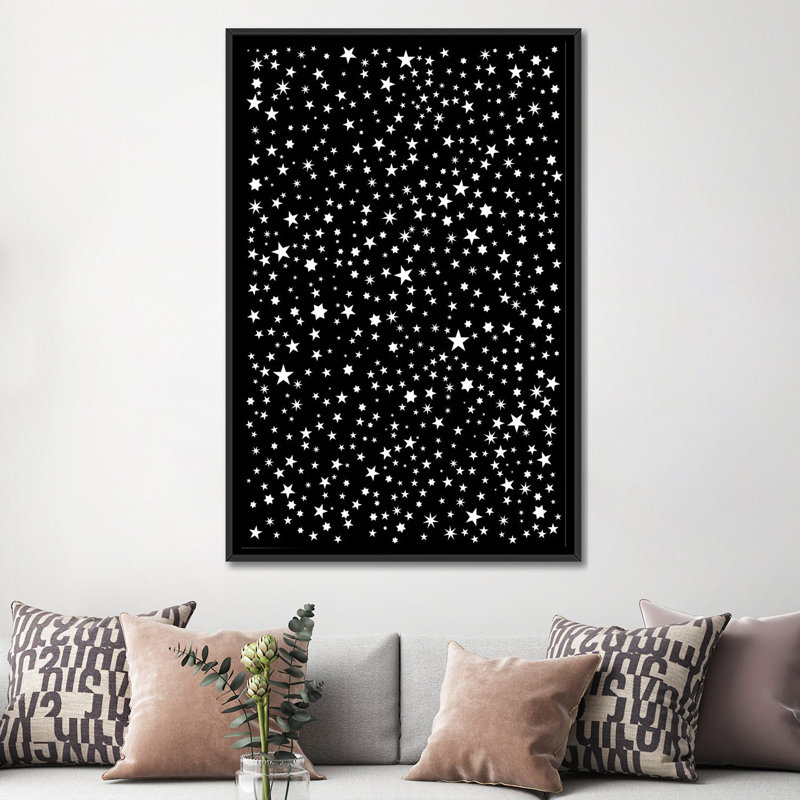 «All Stars», impression sur toile, H 26 po x l 18 po x P 1,5 po, Toile encadrée noire, Pas de tapis