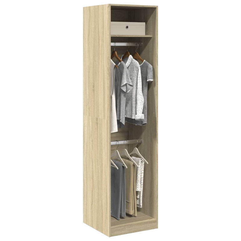 Artressia Manufactured Wood Wardrobe, Sonoma Oak, 50 x 50 x 200 cm