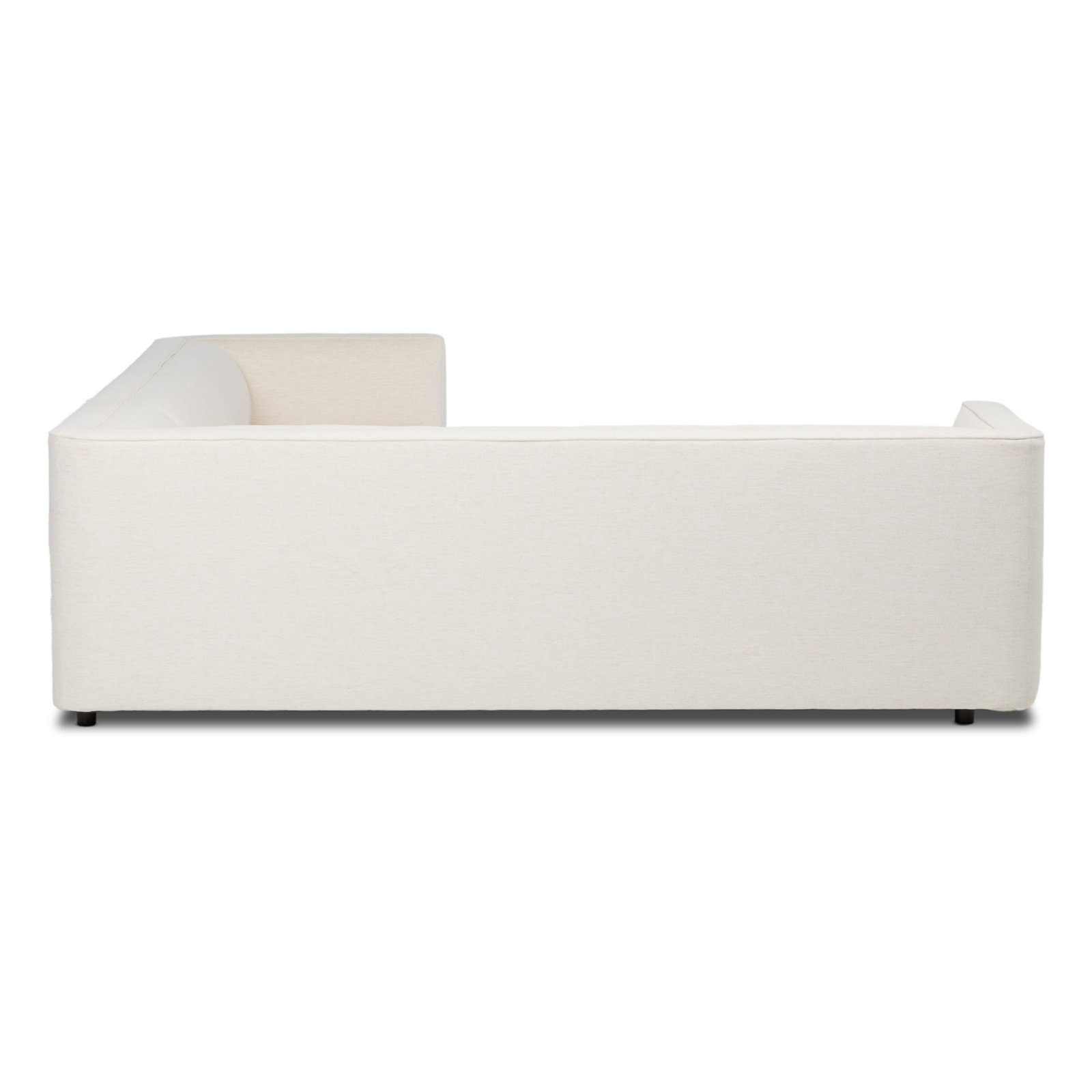 Fitch Velvet Corner Sectional, Left Hand Facing, Nomad Snow Crypton Performance Chenille