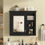 Armoire à pharmacie murale moderne avec tablettes ouvertes-1159593706