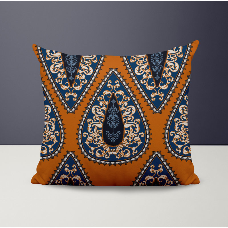 Housse et insert de coussin décoratif en polyester, L 19 po x H 19 po, Orange