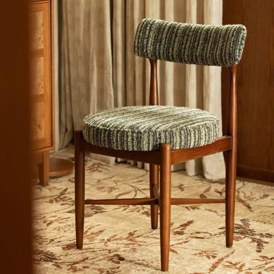 Chaise d'appoint à dossier vert uni (ensemble de 2)