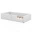 Lit plateforme simple tapissier avec garde-corps