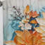 Rideau botanique orange sarcelle tourbillon I - rideau moderne - obscurcissant velours - 1 panneau-107831300