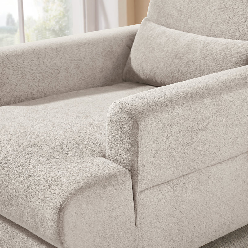 Chaise longue d'intérieur rembourrée 36 po, Chameau