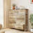 39.37'' W 9-Drawer Fabric Dresser with Wood Top, Storage Chest-1017789717